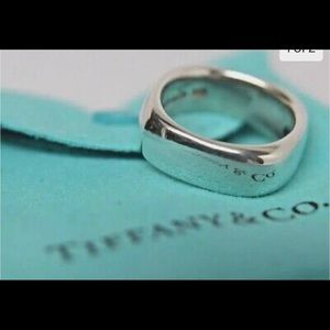 Tiffany & co. Sterling silver square cushion band ring